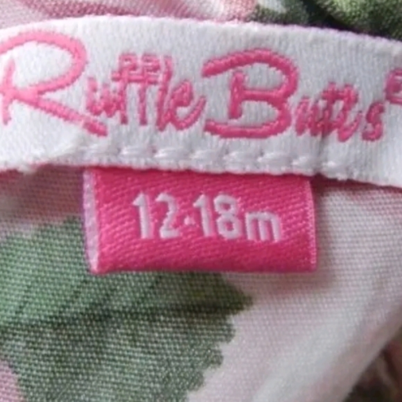 Ruffle Butts Pink Floral Bubble Romper - Picture 3 of 3